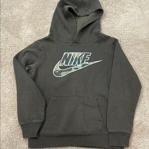 Nike Gray Pullover Hoodie with Logo